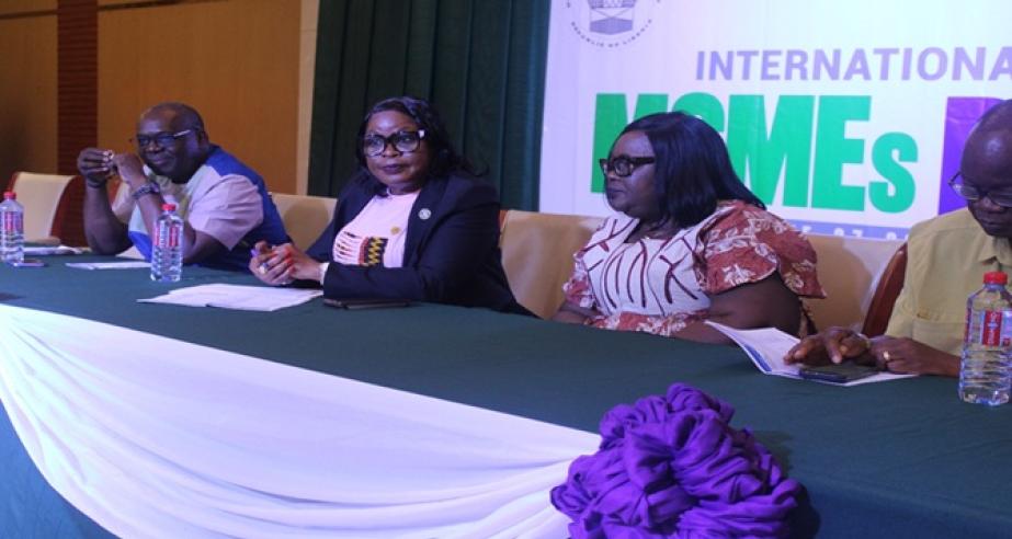 Minister Dagoseh (second from left) in attentive mood