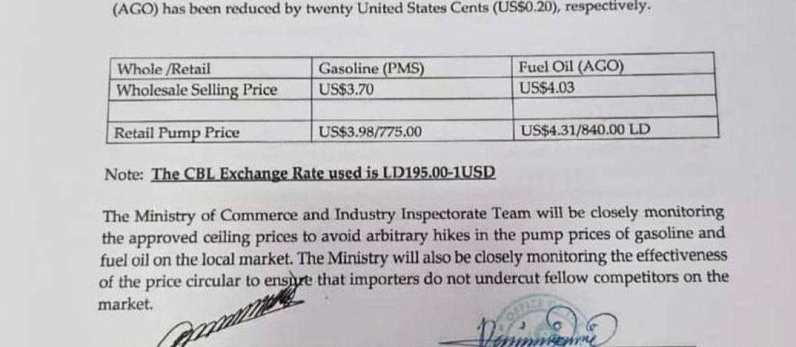 Reduction in Petroleum Products