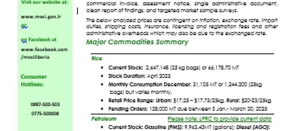 Commerce Today Monthly Critical Commodities Bulletin