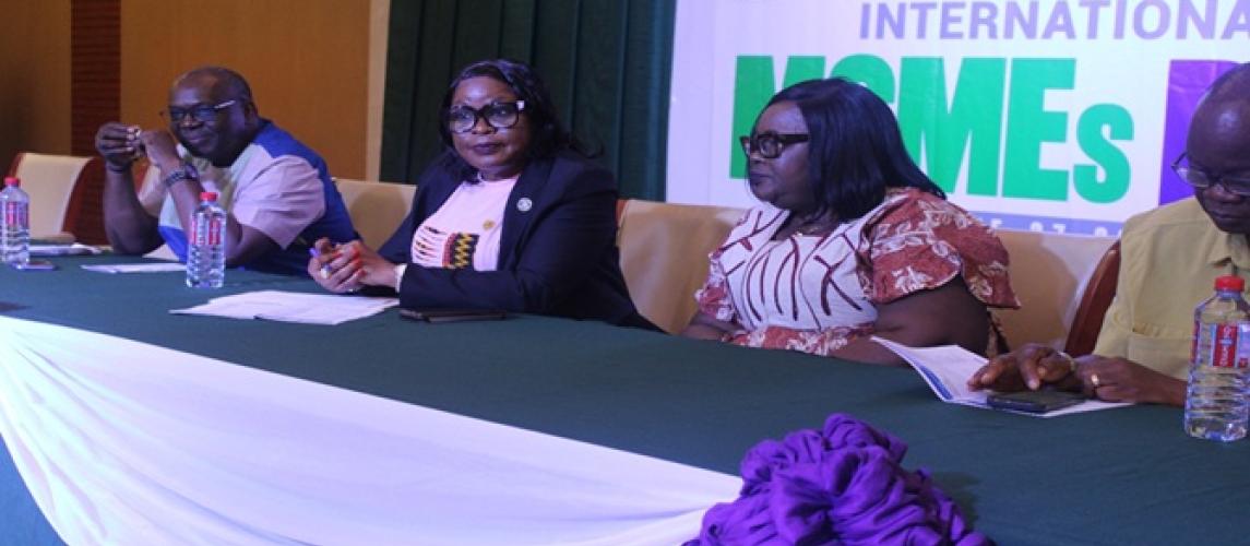 Minister Dagoseh (second from left) in attentive mood