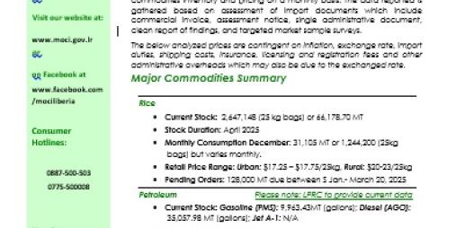 Commerce Today  Monthly Critical Commodities Bulletin