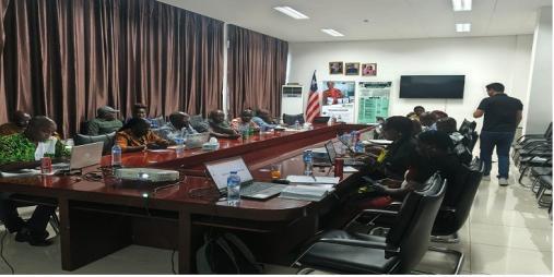 Participants at one of the training sessions