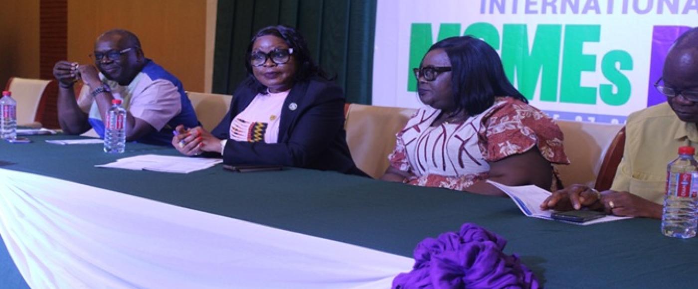 Minister Dagoseh (second from left) in attentive mood